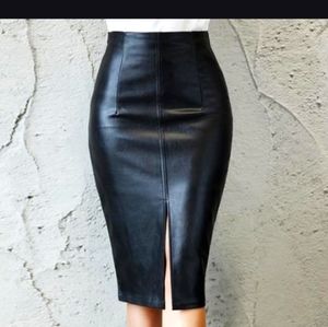 Faux black leather- great quality